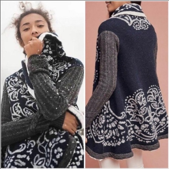 Anthropologie Sleeping On Snow First Snow Cardigan - Picture 2 of 6